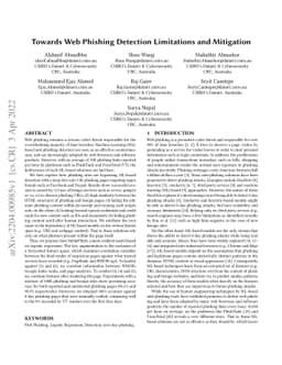 Towards Web Phishing Detection Limitations and Mitigation