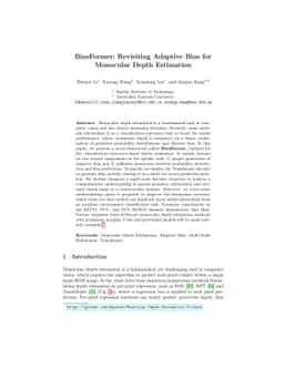 BinsFormer: Revisiting Adaptive Bins for Monocular Depth Estimation