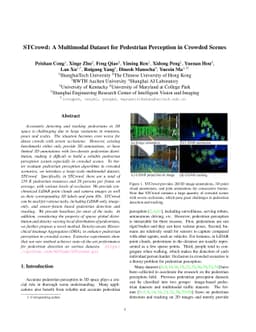 STCrowd: A Multimodal Dataset for Pedestrian Perception in Crowded
  Scenes