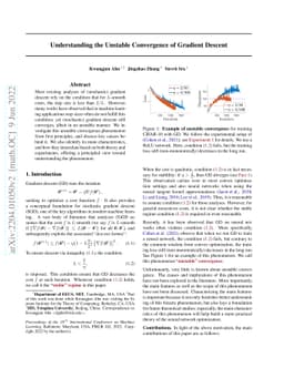 Understanding the unstable convergence of gradient descent