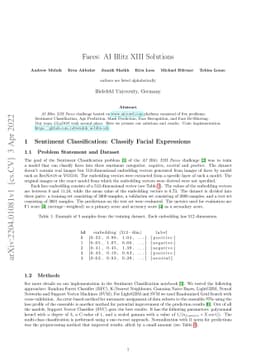 Faces: AI Blitz XIII Solutions