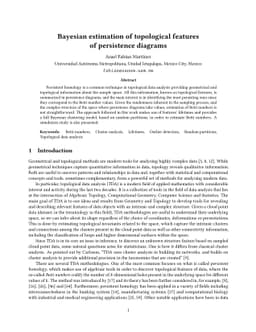 Bayesian estimation of topological features of persistence diagrams