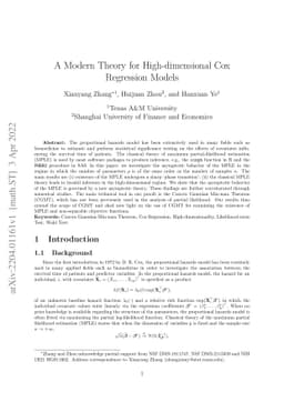 A Modern Theory for High-dimensional Cox Regression Models