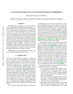 An Analysis of Semantically-Aligned Speech-Text Embeddings