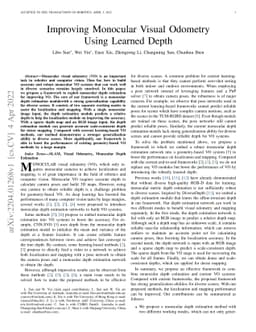 Improving Monocular Visual Odometry Using Learned Depth