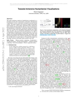 Towards Immersive Humanitarian Visualizations