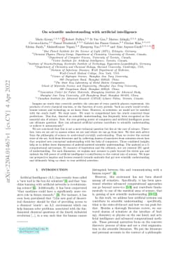 On scientific understanding with artificial intelligence