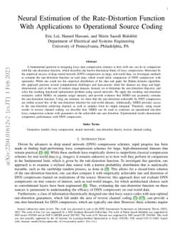 Neural Estimation of the Rate-Distortion Function With Applications to
  Operational Source Coding