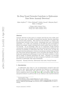 Do Deep Neural Networks Contribute to Multivariate Time Series Anomaly
  Detection?