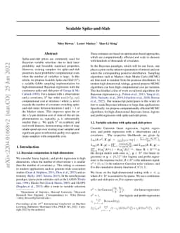 Scalable Spike-and-Slab