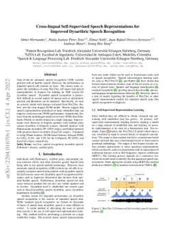 Cross-lingual Self-Supervised Speech Representations for Improved
  Dysarthric Speech Recognition