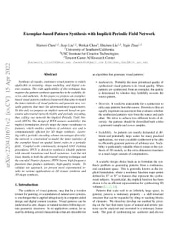 Exemplar-based Pattern Synthesis with Implicit Periodic Field Network