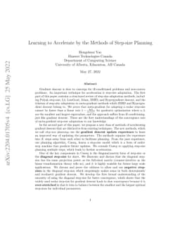 Learning to Accelerate by the Methods of Step-size Planning