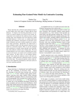 Estimating Fine-Grained Noise Model via Contrastive Learning