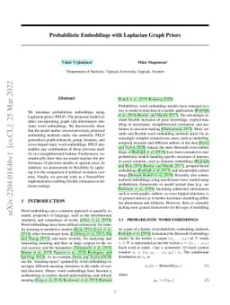 Probabilistic Embeddings with Laplacian Graph Priors