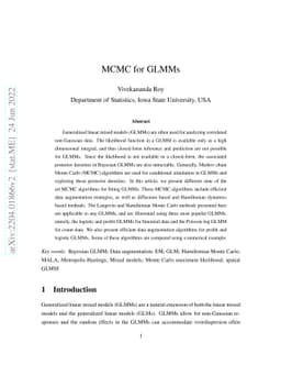 MCMC for GLMMs