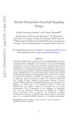 Hybrid Probabilistic-Snowball Sampling