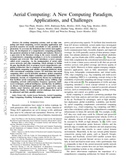 Aerial Computing: A New Computing Paradigm, Applications, and Challenges