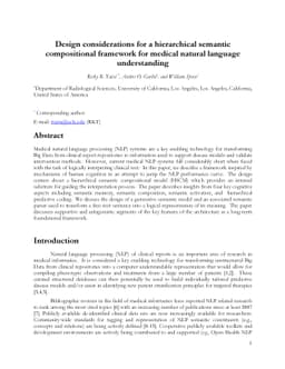 Design considerations for a hierarchical semantic compositional
  framework for medical natural language understanding