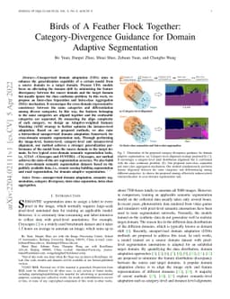 Birds of A Feather Flock Together: Category-Divergence Guidance for
  Domain Adaptive Segmentation