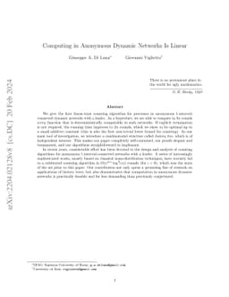 Computing in Anonymous Dynamic Networks Is Linear