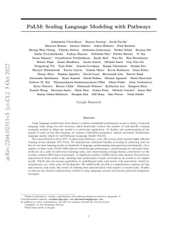 PaLM: Scaling Language Modeling with Pathways