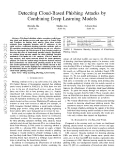 Detecting Cloud-Based Phishing Attacks by Combining Deep Learning Models