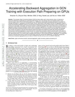 Accelerating Backward Aggregation in GCN Training with Execution Path
  Preparing on GPUs