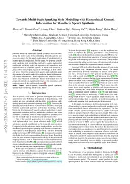 Towards Multi-Scale Speaking Style Modelling with Hierarchical Context
  Information for Mandarin Speech Synthesis