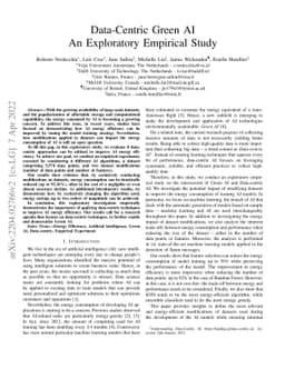 Data-Centric Green AI: An Exploratory Empirical Study