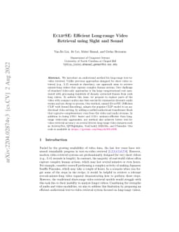 ECLIPSE: Efficient Long-range Video Retrieval using Sight and Sound