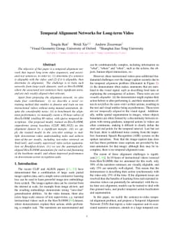 Temporal Alignment Networks for Long-term Video