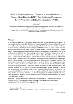 Holistic Fault Detection and Diagnosis System in Imbalanced, Scarce,
  Multi-Domain (ISMD) Data Setting for Component-Level Prognostics and Health
  Management (PHM)