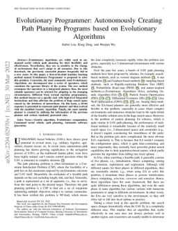 Evolutionary Programmer: Autonomously Creating Path Planning Programs
  based on Evolutionary Algorithms