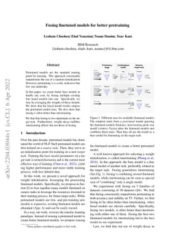 Fusing finetuned models for better pretraining