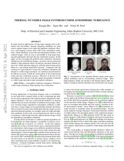 Thermal to Visible Image Synthesis under Atmospheric Turbulence