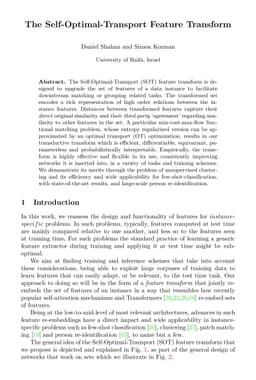 The Self-Optimal-Transport Feature Transform
