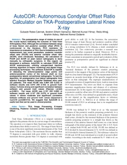 AutoCOR: Autonomous Condylar Offset Ratio Calculator on
  TKA-Postoperative Lateral Knee X-ray