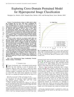 Exploring Cross-Domain Pretrained Model for Hyperspectral Image
  Classification
