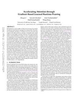 Accelerating Attention through Gradient-Based Learned Runtime Pruning