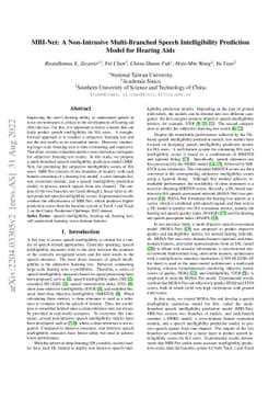 MBI-Net: A Non-Intrusive Multi-Branched Speech Intelligibility
  Prediction Model for Hearing Aids