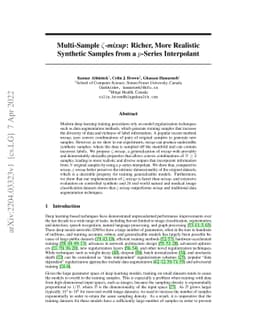 Multi-Sample $ζ$-mixup: Richer, More Realistic Synthetic Samples
  from a $p$-Series Interpolant