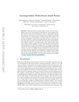 Learning Online Multi-Sensor Depth Fusion