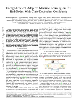 Energy-Efficient Adaptive Machine Learning on IoT End-Nodes With
  Class-Dependent Confidence