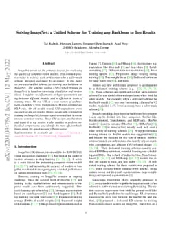 Solving ImageNet: a Unified Scheme for Training any Backbone to Top
  Results