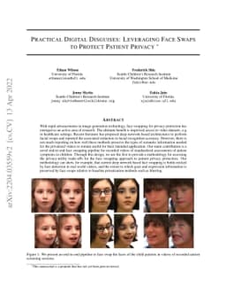 Practical Digital Disguises: Leveraging Face Swaps to Protect Patient
  Privacy