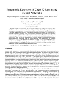 Pneumonia Detection in Chest X-Rays using Neural Networks