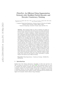 PlutoNet: An Efficient Polyp Segmentation Network with Modified Partial
  Decoder and Decoder Consistency Training