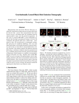 Gravitationally Lensed Black Hole Emission Tomography