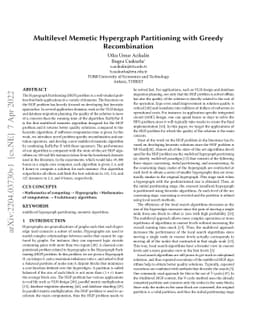 Multilevel Memetic Hypergraph Partitioning with Greedy Recombination